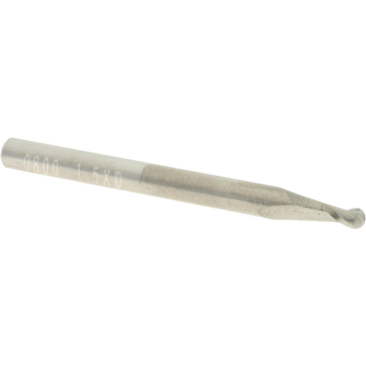 0.0800" 2-Flute Solid Carbide Ball End Mill - Accupro 12465559