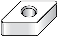 D - Diamond (Rhombic) 55-Deg 1/2" IC Ceramic Insert, Grade KY3500 - Kennametal 1182003