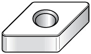 D - Diamond (Rhombic) 55-Deg 1/2" IC Ceramic Insert, Grade KY3500 - Kennametal 1866377