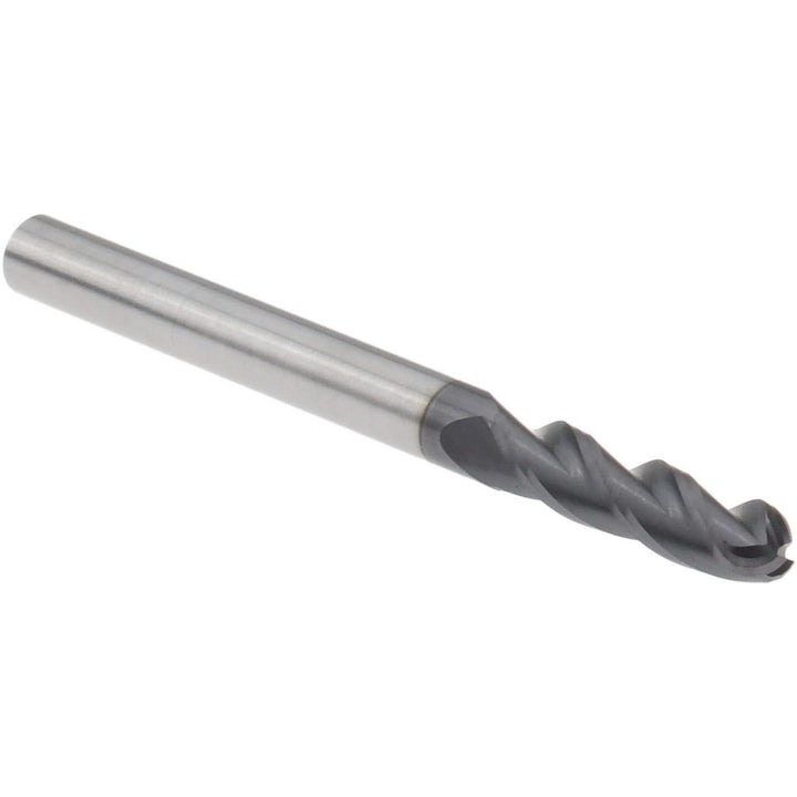 1/8" 3-Flute Solid Carbide Ball End Mill, AlTiN - Seco 17003781