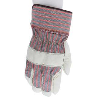 Medium Beige; Brown Cowhide Leather General Purpose Gloves - MCR Safety 1930M