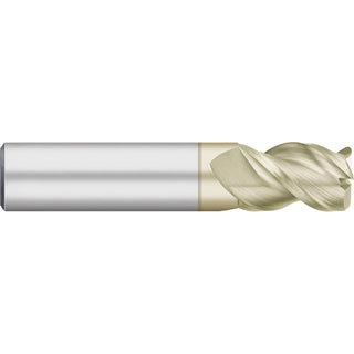 3/8" 3-Flute Solid Carbide Corner Radius End Mill, ZrN - Titan USA TC65491