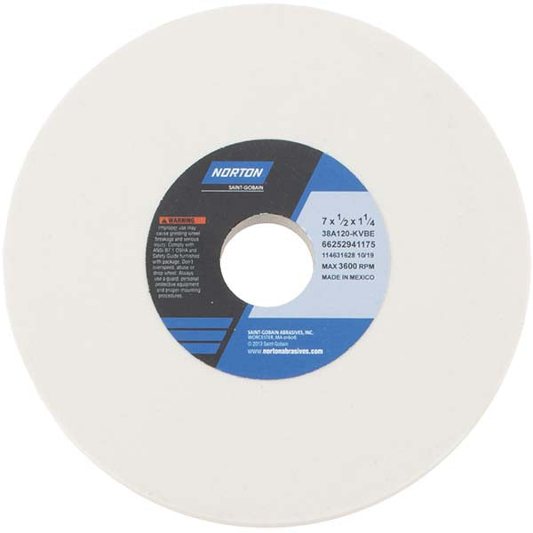 7 x 1/2" 120-Grit Aluminum Oxide Grinding & Cutoff Wheel - Norton 66252941175