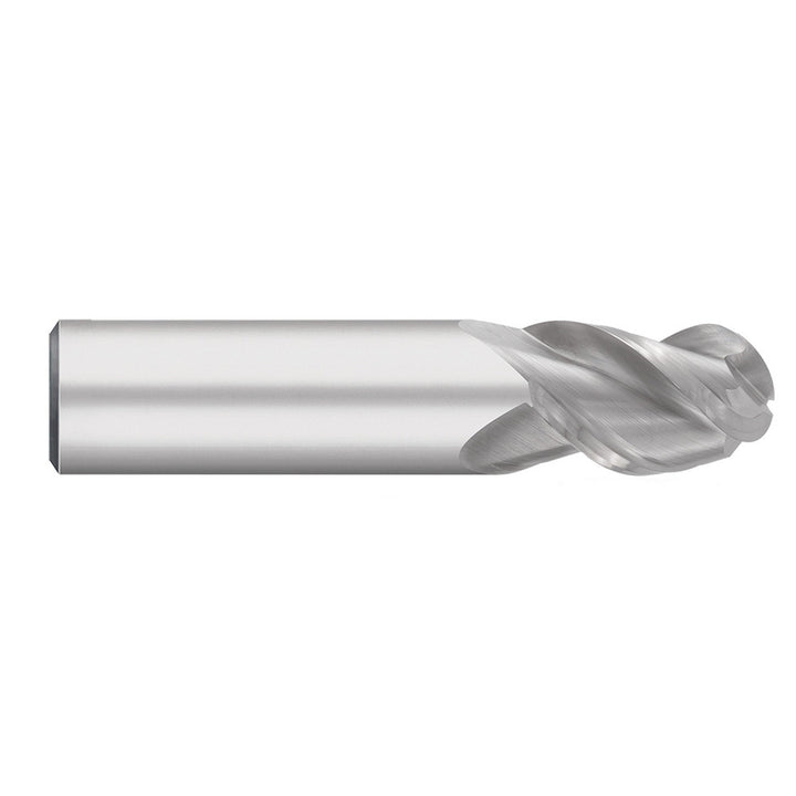 3/16in" 3-Flute Solid Carbide Ball End Mill, ZrN - Titan USA TC63146