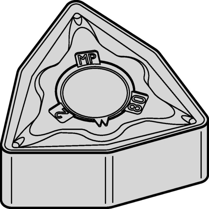 Trigon Carbide Insert, Grade KCU10B, AlTiN - Kennametal 7093523