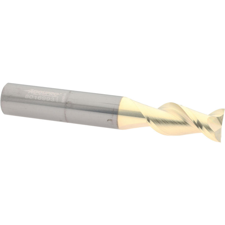 3/8" 2-Flute Solid Carbide Square End Mill, ZrN - Accupro 313183