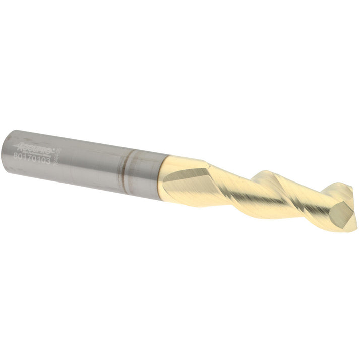 1/2" 2-Flute Solid Carbide Square End Mill, ZrN - Accupro 313331