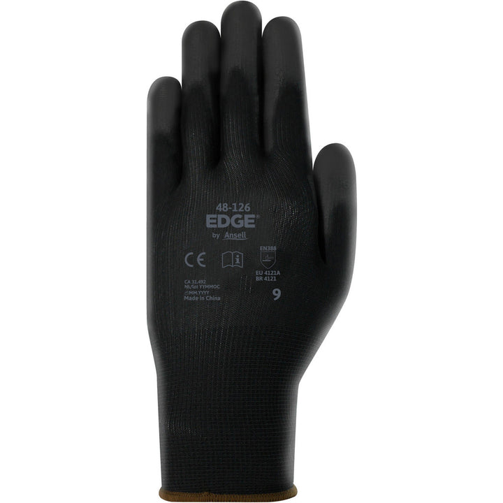 2X-Large Black Polyester General Purpose Gloves - Ansell 48126110