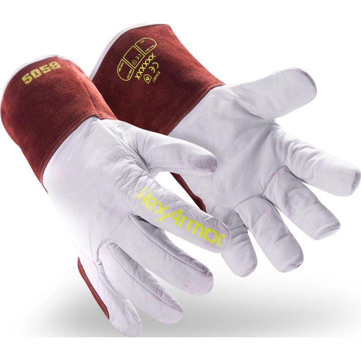 Small Leather Cut; Heat; Puncture Gloves - HexArmor. 5058-S (7)
