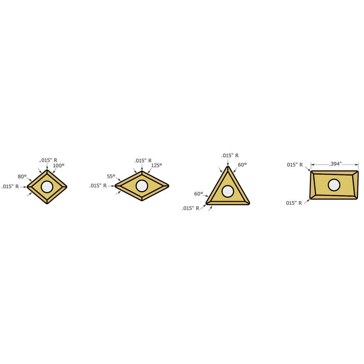 APKT1003PDR Solid Carbide Insert - Micro 100 50-2100