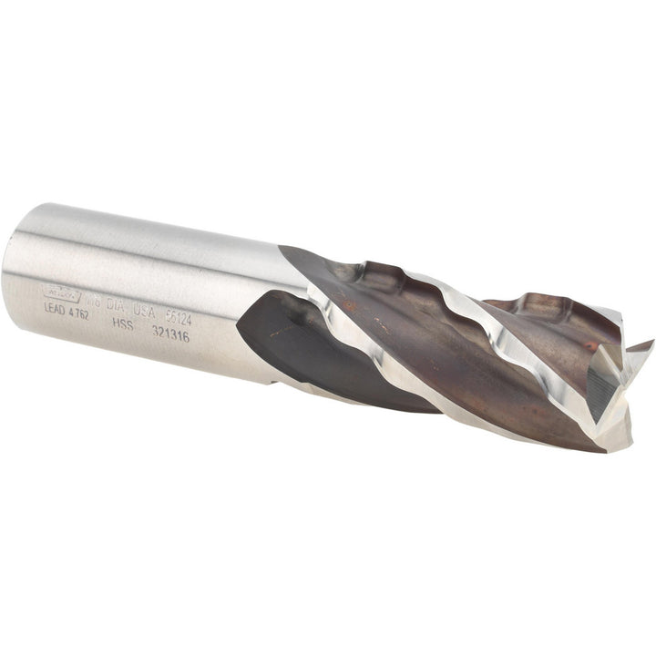 0.8750" 4-Flute High Speed Steel Square End Mill - Weldon 66124-00-W