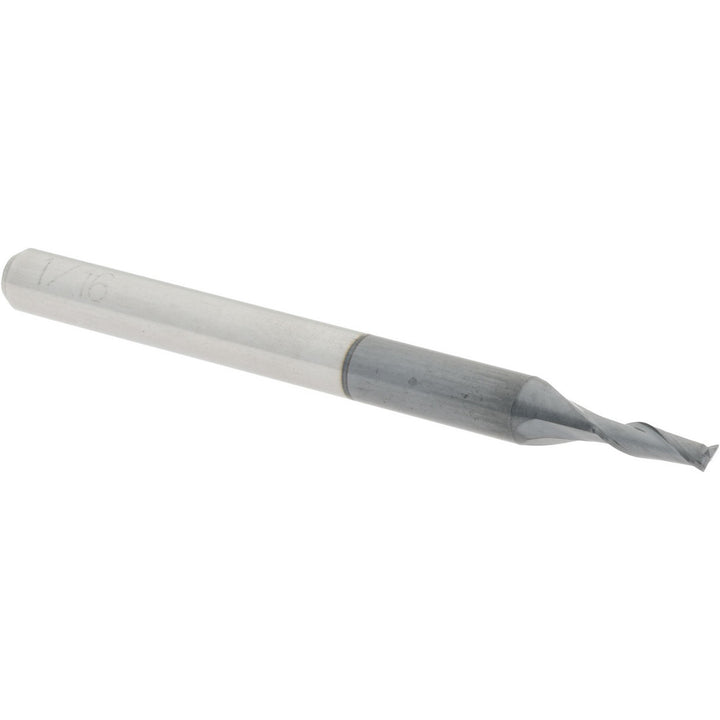 1/16" 2-Flute Solid Carbide Square End Mill, AlTiN - Accupro 12181235