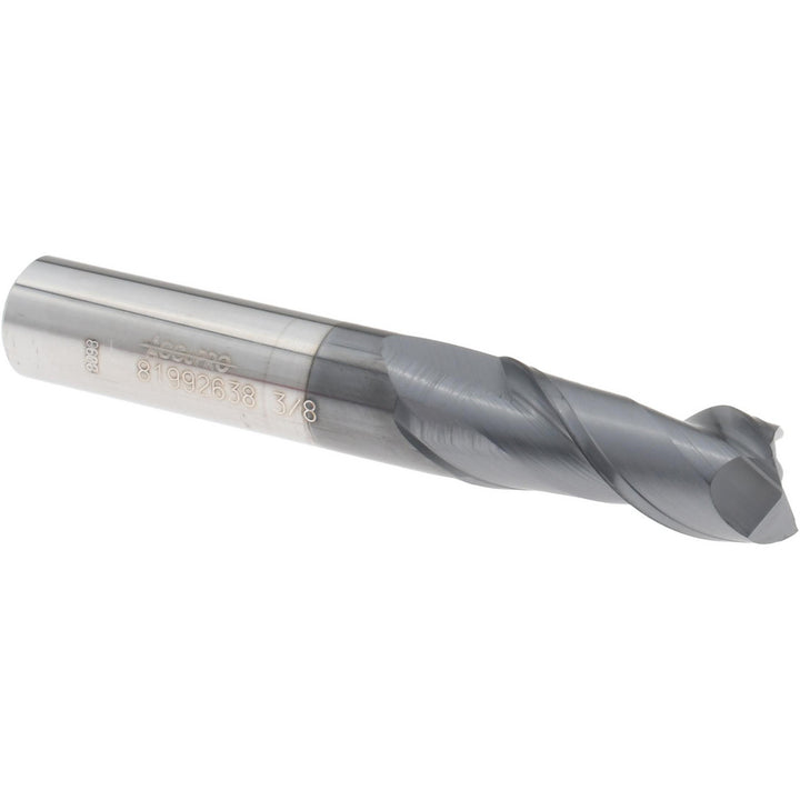 3/8" 2-Flute Solid Carbide Square End Mill, AlTiN - Accupro 12181422