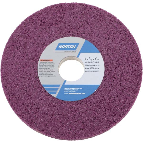 7 x 1/2" 46-Grit Aluminum Oxide Grinding & Cutoff Wheel - Norton 66252916214