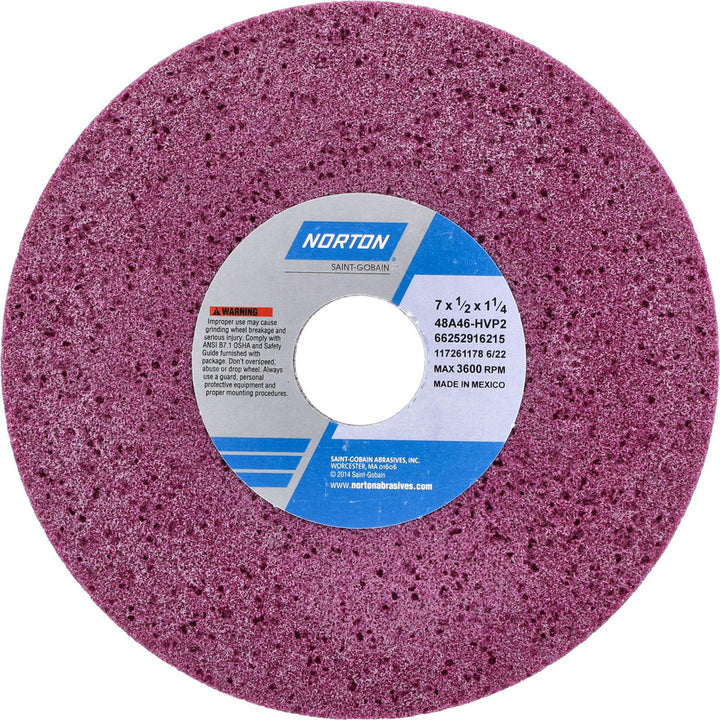 7 x 1/2" 46-Grit Aluminum Oxide Grinding & Cutoff Wheel - Norton 66252916215