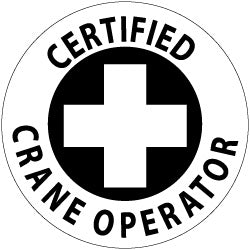 Certified Crane Operator Label - AccuformNMC HH34