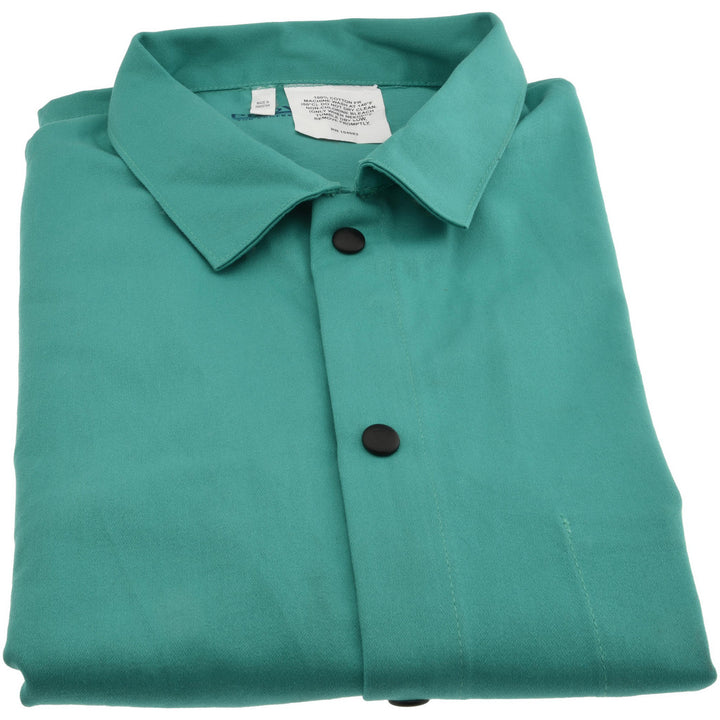 3X-Large Green Flame-Resistant; Flame-Retardant; Welding Protective Garment - PRO-SAFE WELD-JK-A1-3XL