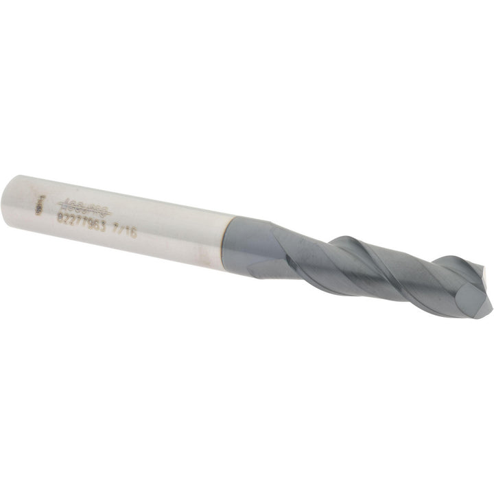 7/16" 2-Flute Solid Carbide Square End Mill, AlTiN - Accupro 12181796