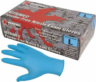 Blue Nitrile Gloves - MCR Safety 6010XL