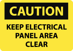 KEEP ELECTRICAL PANEL AREA CLEAR Sign - AccuformNMC C167PB