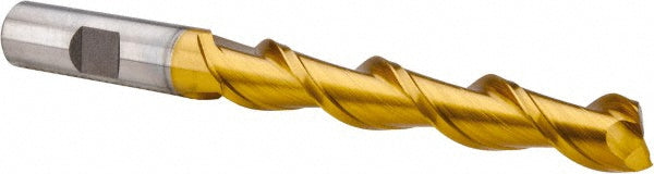1/2" 2-Flute High Speed Steel Square End Mill, TiN - Hertel GH072032