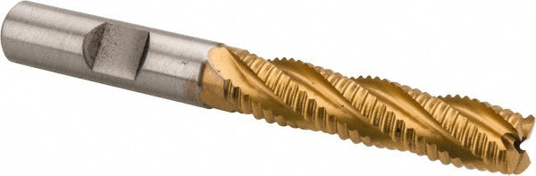 0.3750" 4-Flute Cobalt Single End Mill, TiN - Hertel 84511641