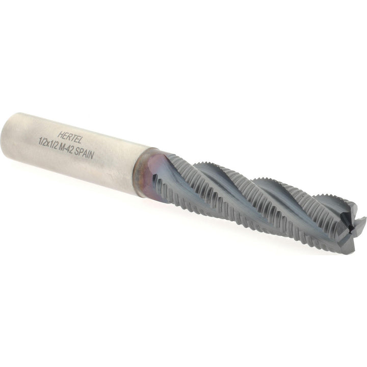 0.5000" 4-Flute Cobalt Single End Mill, TiCN - Hertel 84511831