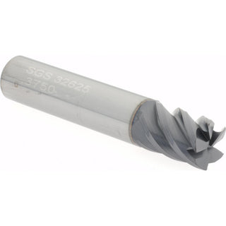 3/8" 5-Flute Solid Carbide Corner Radius End Mill, AlTiN - SGS 32625