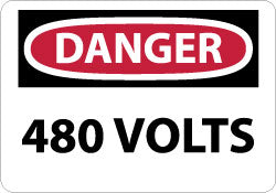 480 Volts Sign - AccuformNMC D101P