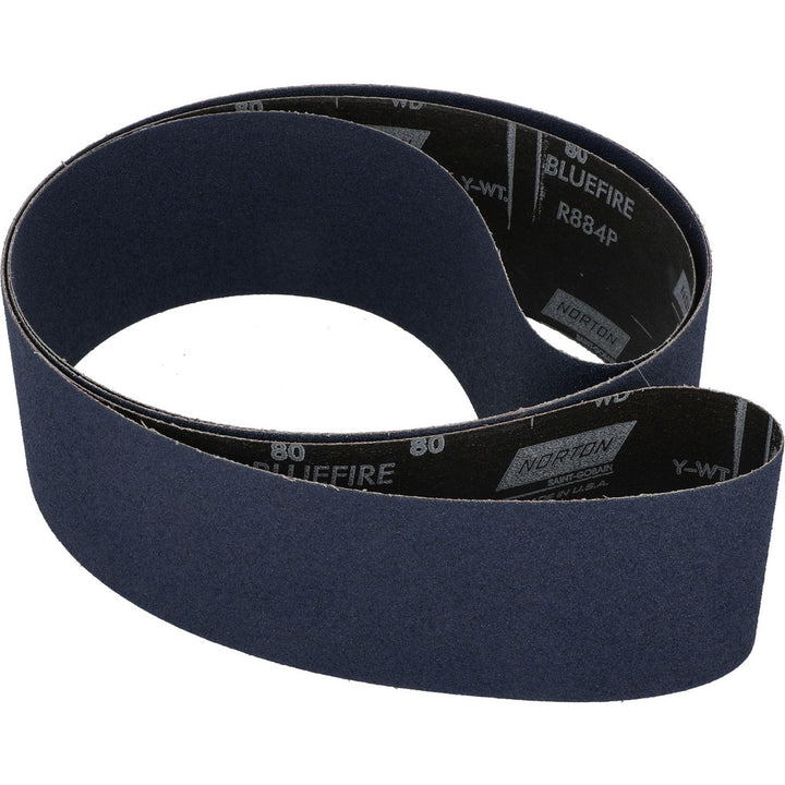 4 x 132" 80-Grit Zirconia Alumina Belt - Norton 78072750279