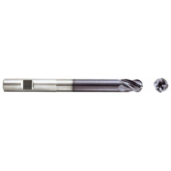 1/2" 4-Flute Solid Carbide Ball End Mill, AlTiN - Seco 17002937