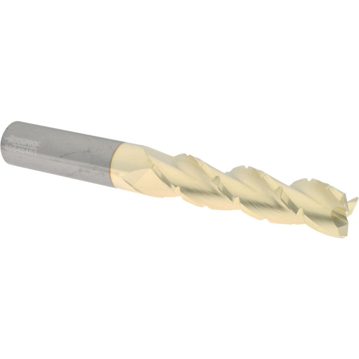 0.7500" 3-Flute Solid Carbide Square End Mill, ZrN - Accupro 95171872