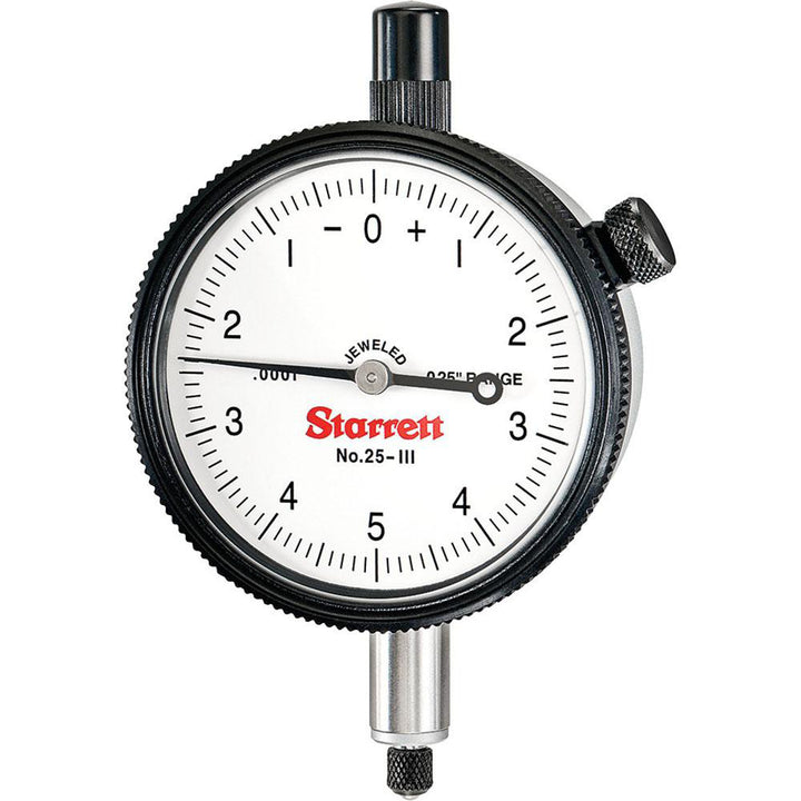 0.0250" Dial Indicator, 0.000100" grad - Starrett 53223