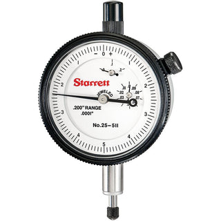 0.2000" Dial Indicator, 0.000100" grad - Starrett 53299