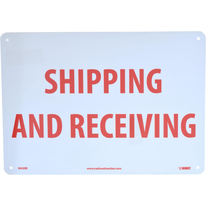 SHIPPING & RECEIVING Sign - AccuformNMC M43RB