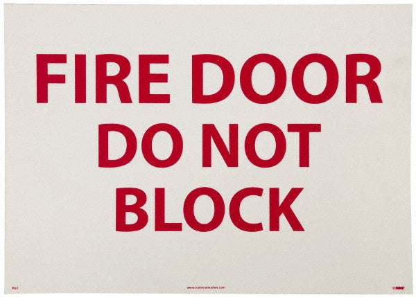Fire Door - Do Not Block Sign - AccuformNMC M32PB