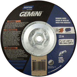 7 x 1/4" 24-Grit Aluminum Oxide Grinding & Cutoff Wheel - Norton 66252940149