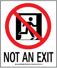 Not an Exit Sign - AccuformNMC 50F-5SN