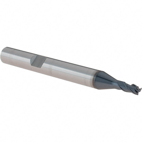 0.1181" 3-Flute Solid Carbide Corner Radius & Corner Chamfer End Mill, AlTiN - Iscar 5620530