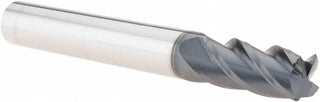 3/8" 4-Flute Solid Carbide Corner Radius End Mill, AlTiN - Iscar 5621259