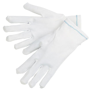 Large White; Blue Nylon General Purpose Gloves - MCR Safety 8760L