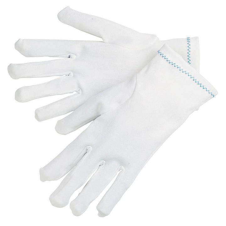 Large White; Blue Nylon General Purpose Gloves - MCR Safety 8760L