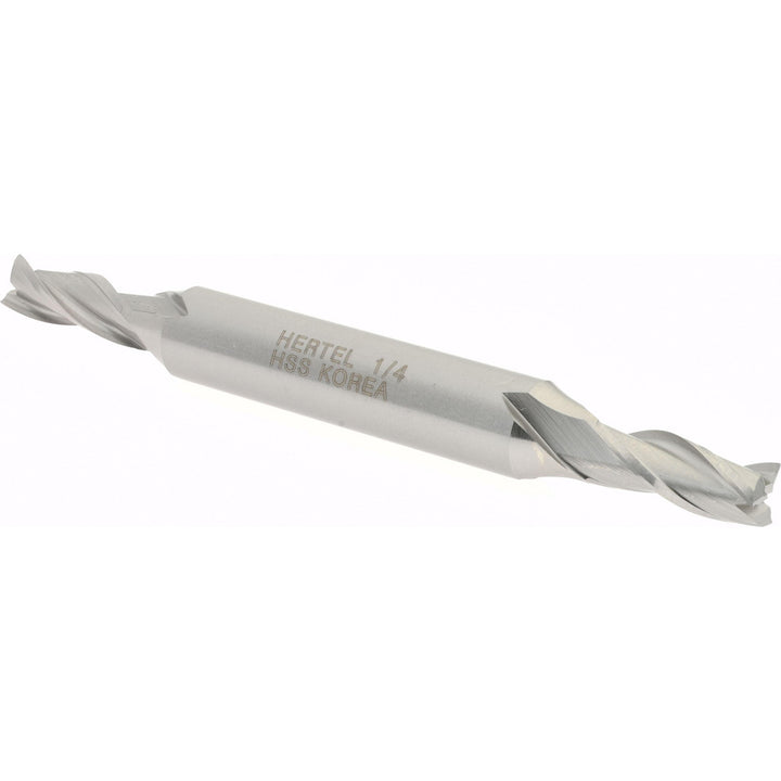 1/4" 3-Flute High Speed Steel Square End Mill - Hertel E1052016