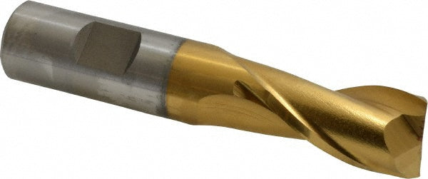 3/4" 2-Flute Cobalt Square End Mill, TiN - Cleveland C32523