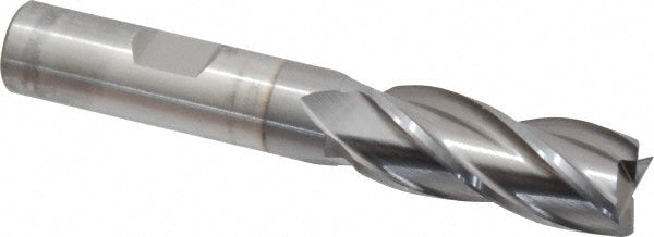 9/16" 4-Flute High Speed Steel Square End Mill, TiCN - Cleveland C33267