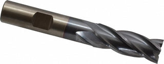 17/32" 4-Flute High Speed Steel Square End Mill, TiCN - Cleveland C33266