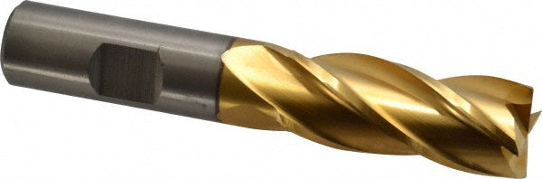 11/16" 4-Flute High Speed Steel Square End Mill, TiN - Cleveland C33214