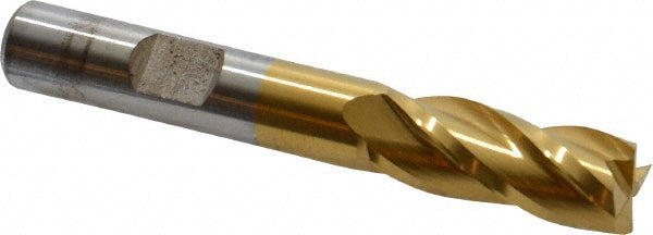 13/32" 4-Flute High Speed Steel Square End Mill, TiN - Cleveland C33201