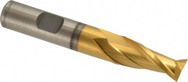 31/64" 2-Flute High Speed Steel Square End Mill, TiN - Cleveland C33771