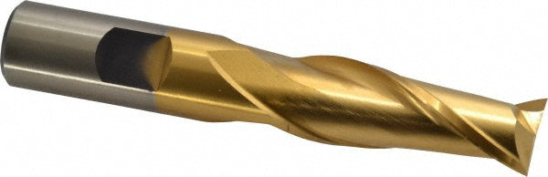 5/8" 2-Flute High Speed Steel Square End Mill, TiN - Cleveland C41556